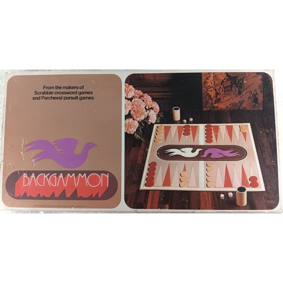 Backgammon Board Game 1975 Selchow & Righter Fun Games Vintage - Picture 1 of 3